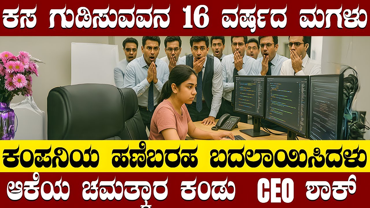 ಕಸ ಗುಡಿಸುವವನ 16 ವರ್ಷದ ಮಗಳು ಕಂಪನಿಯ ಹಣೆಬರಹ ಬದಲಾಯಿಸಿದಳು | Kavya's Shocking Truth | Kannada Thriller