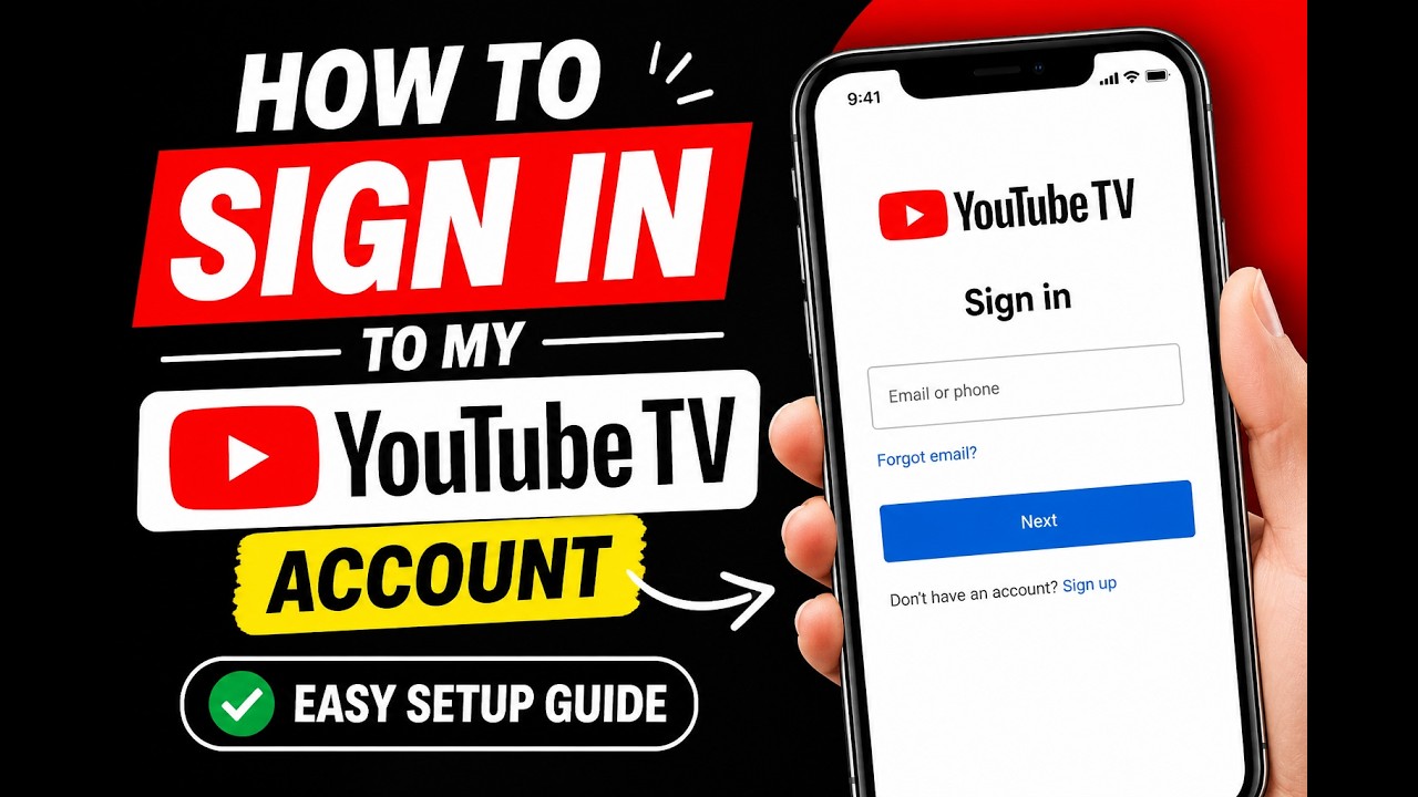How to sign in to my YouTube TV account - Easy Setup Guide - YouTube