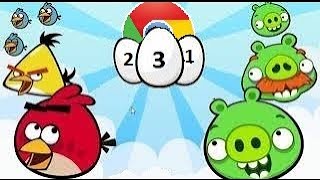 Angry Birds Chrome (2020) Poached Eggs (full level) + all Chrome Symbols in Poached Eggs
