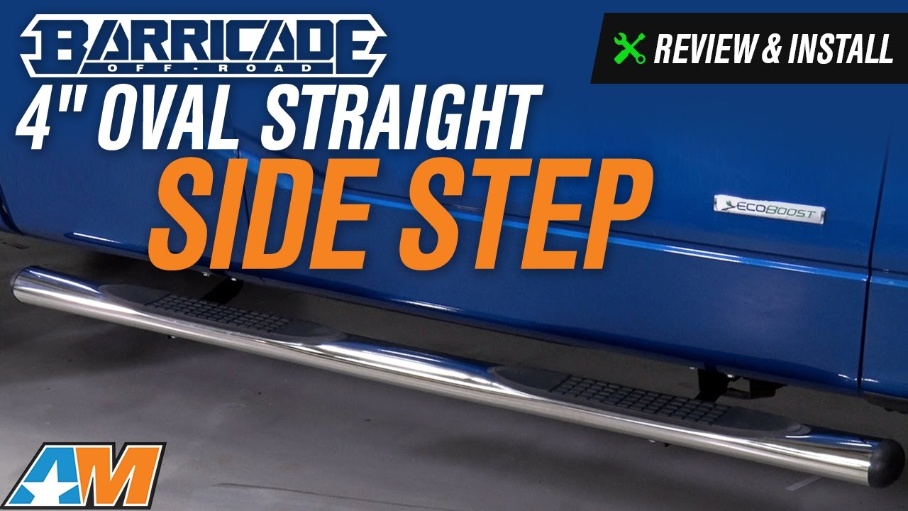 barricade movie 2009-2014 F-150 Barricade 4" Oval Straight Side Step Bars Review & Install