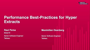Performance Best Practices for Hyper Extracts