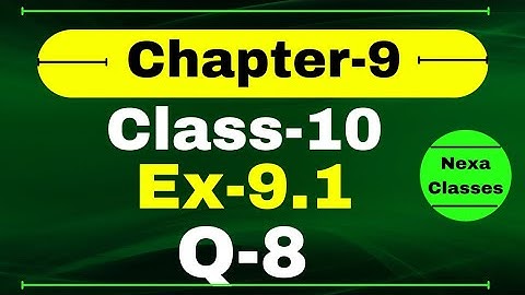Class 10 Math Ex 9.1 Q8 (App. of Trigonometry) | Q8 Ex 9.1 Class 10 Math | Ex 9.1 Q8 Class 10 Math
