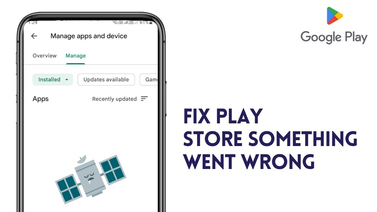 How to Fix Play Store Something Went Wrong, Try Again - YouTube