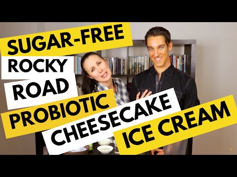 SUGAR-FREE ROCKY ROAD PROBIOTIC CHEESECAKE ICE CREAM RECIPE