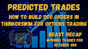 How to Build OCO Orders in ThinkorSwim for Options Trading!