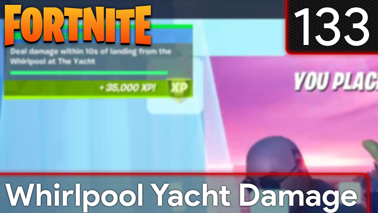 Fortnite Whirlpool Yacht Damage 133 Youtube