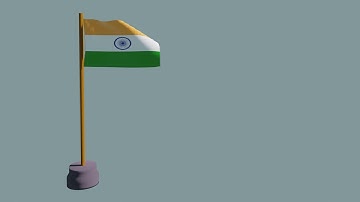 National Flag India || 3D Animation || Blender 2.8