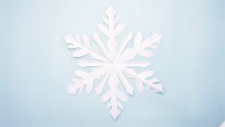DIY serpihan | Cara membuat butiran salju dari kertas untuk hiasan dinding | Snowflake wallpaper