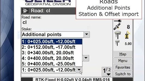 Trimble Access - Roads - Additional Points - station offset elevation