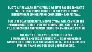 Quarterfinal Round Concert 4 – 2023 Cliburn International Junior Piano Competition and Festival
