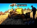 Dozer track separation without pin press