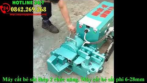 Máy cắt bẻ sắt thép 2 chức năng, Máy cắt uốn sắt thép thủy lực. Máy cắt bẻ sắt xây dựng phi 6-28mm .