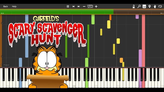 Jogo de terror do garfield, com vários bugs - Garfield Scary