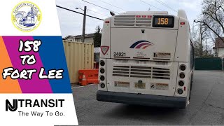 NJT || Fort Lee Bound 2024 XD60 Xcelsior Diesel Articulated #24021 158 Bus Full Ride from New York