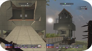 7 Days To Die PS4 - Forge Night - Split screen - Base Tour