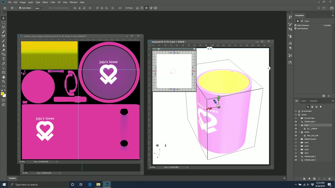 3D Mug Design on Etsy