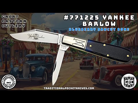 Great Eastern Cutlery:  Yankee Barlow - Blueberry Sawcut Bone