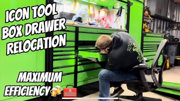 Icon tool box, how to remove drawer slides and re-arrange layout for  efficient tool storage