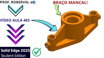 Lesson 483 - Exercise 463 - Modeling the Bearing Arm in Solid Edge 2025