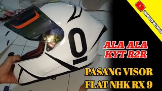 Pasang Visor Flat Nhk Rx9 Ke Helm Ala Ala Kyt R2R-Basic Yamaha Cargloss