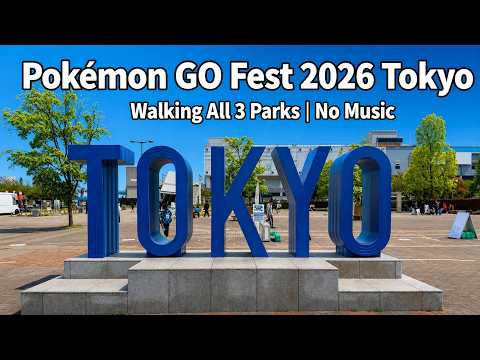 Pokémon GO Fest 2026 Tokyo Venues | Odaiba Walk | No Music | Ambient Sound
