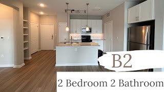 B2 Floorplan, 2 Bedroom 2 Bathroom Apartment