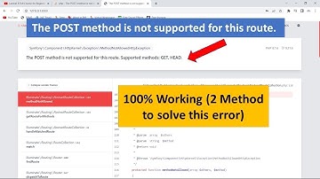 Error:POST method is not supported for this route laravel-8