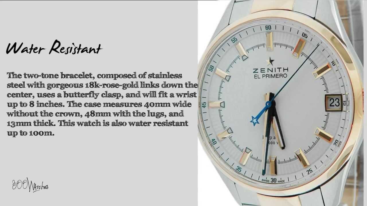 Zenith 51.2170.4650/01.M2170 El Primero Espada Rose Gold & Steel