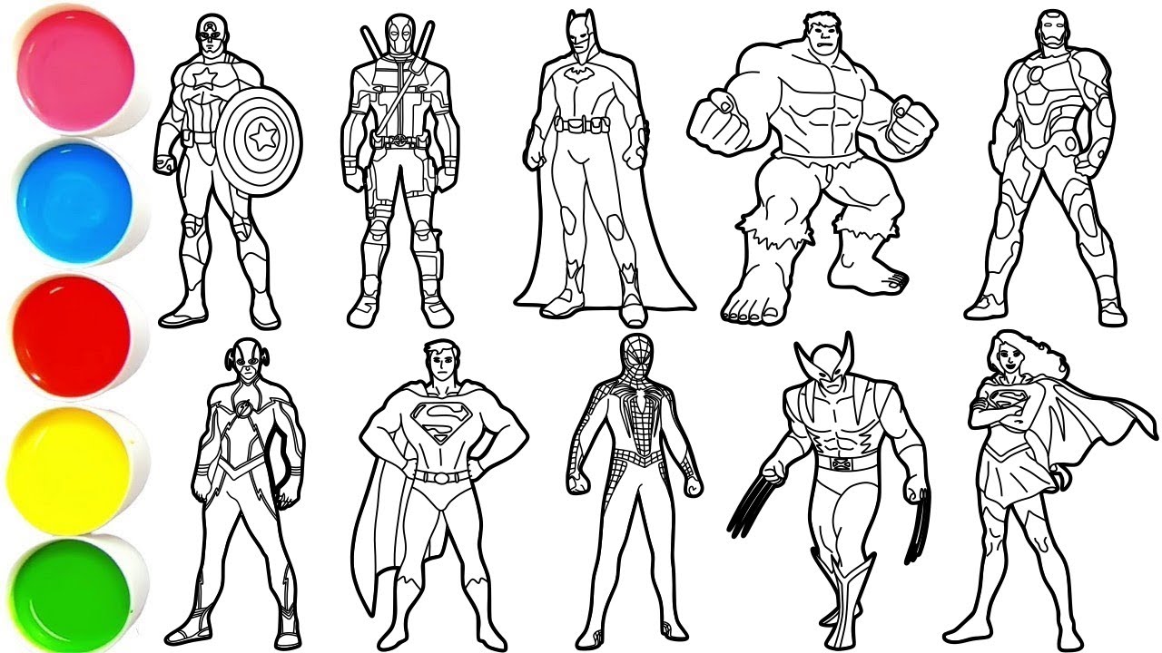 Draw Legendary Superheroes in Minutes - Captain America, Deadpool, Batman, Hulk, Iron Man & Others