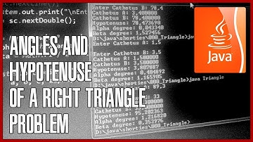 JAVA Programs - Hypotenuse of a right triangle