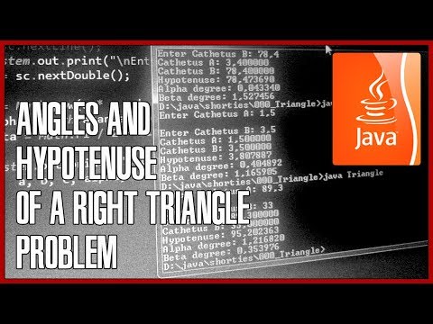 JAVA Programs - Hypotenuse of a right triangle