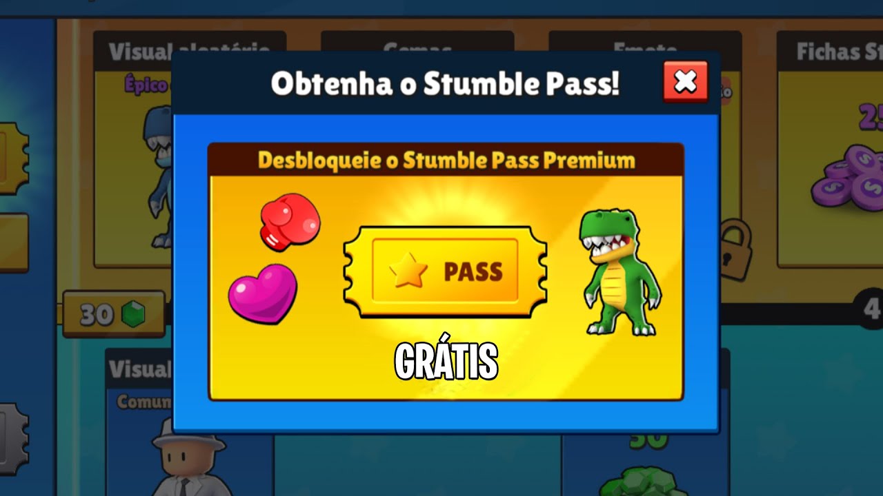 COMO PEGAR O NOVO PASSE DE GRAÇA NO STUMBLE GUYS! 🥳 