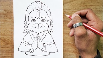How To Draw Cute Hanuman Ji / Easy Drawing Tutorial For Kids