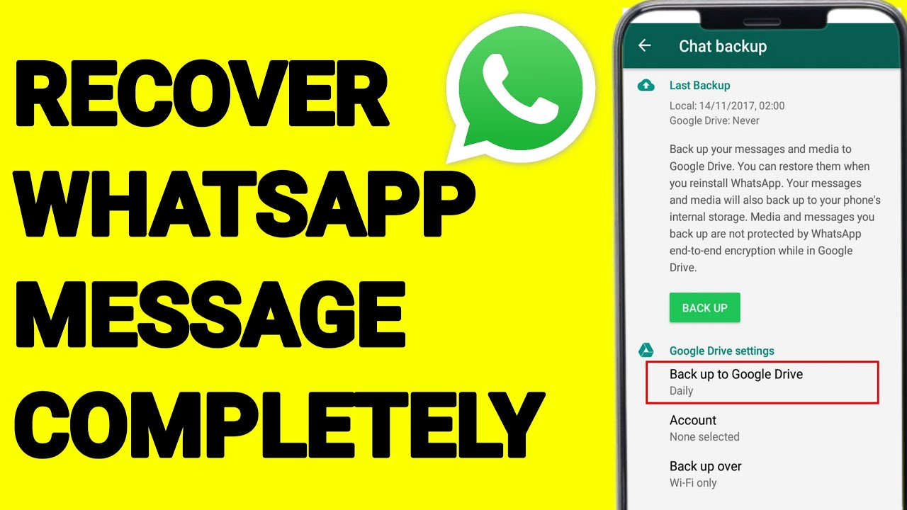 How To Recover WhatsApp Deleted Messages YouTube How To Recover WhatsApp Deleted Messages YouTube