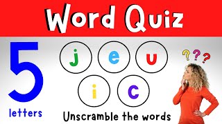 Scrambled Word Quiz | Jumbled Word Game | 5 Letter Words | 4K screenshot 4