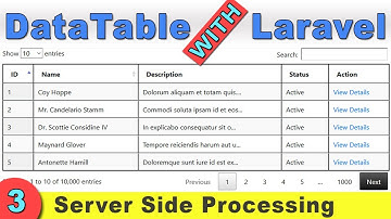 Laravel Datatable Server Side Processing | Datatable Integration | Part 03