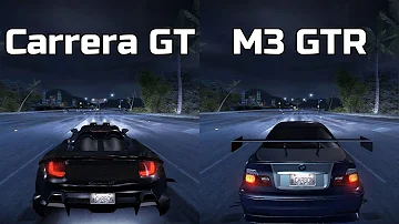 Porsche Carrera GT vs BMW M3 GTR - Need for Speed Carbon (Drag Race)