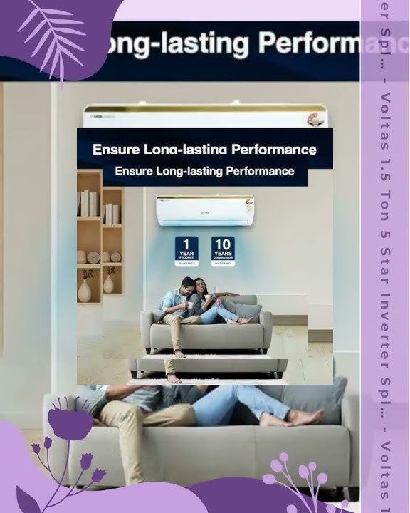 Voltas 1.5 Ton 5 Star Inverter Split AC (Copper, 5-in-1 Adjustable Mode, Anti-dust Filter, 2024 M...