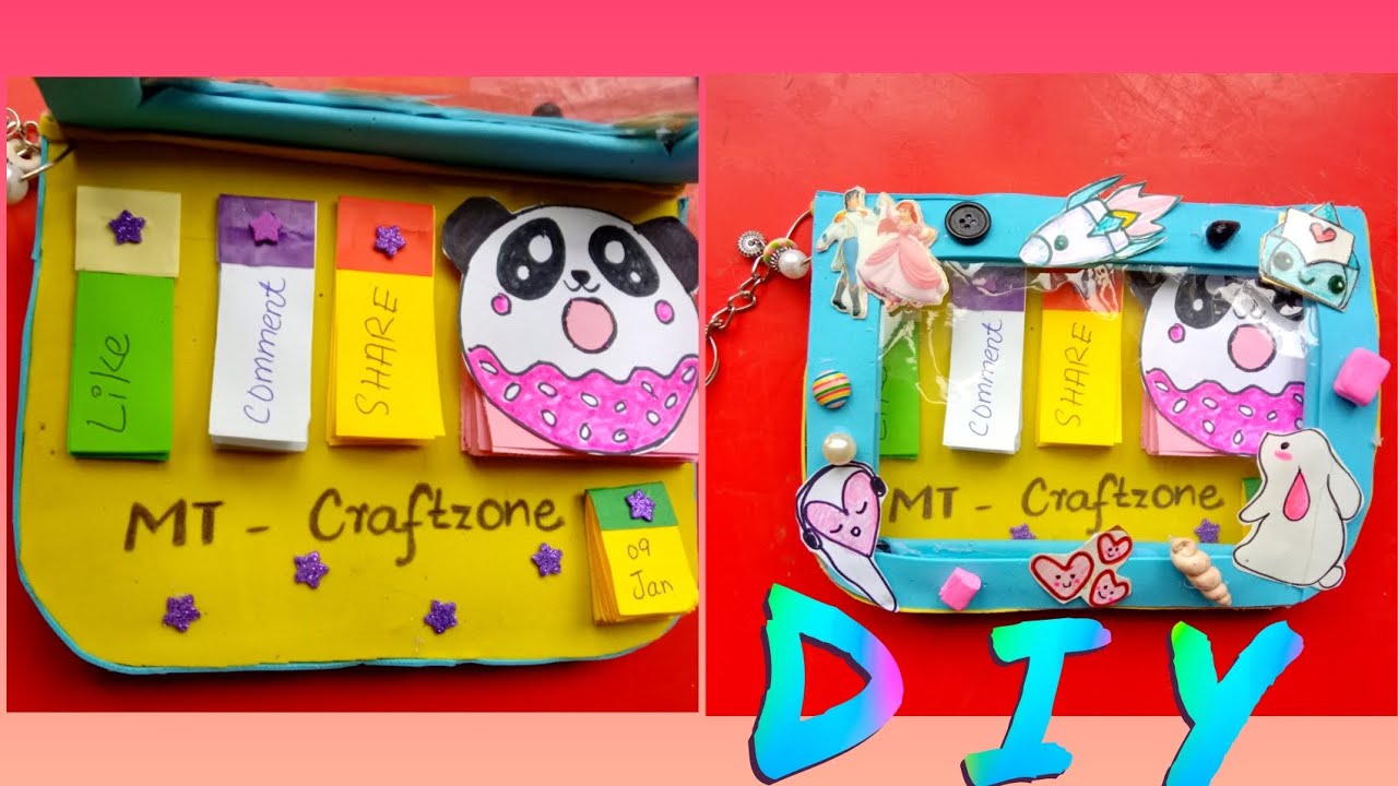 DIY how to make kawaii sticky notes folder organiser/ cute stationary ...