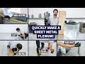 Quickly Make a Sheet Metal Plenum at the Job Site! Measure, Cut, Bend, Seal, Mount!