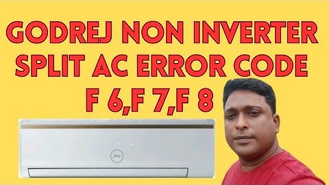 Godrej split ac error code F6,F7,F8 #Godrejsplitac #errorcode #godrejacerrorcode #acrepair