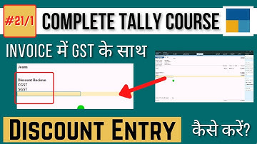 #21/2 Tally Prime // Discount on invoice with GST // How to enter discount with GST in invoice //