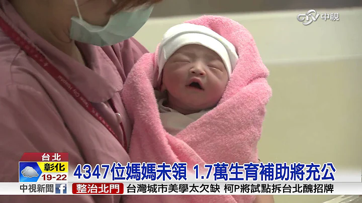 媽媽注意！1.7萬生育補助沒領充公│中視新聞 20160221 - 天天要聞