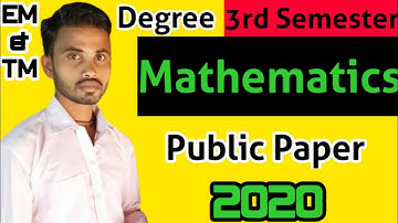 AU degree 2nd year 3rd semester maths paper // Prasad Exams Review