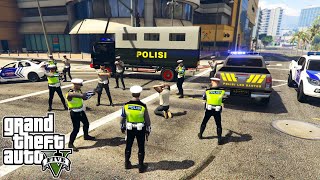 Kejar Kejaran Polantas Dengan Begal Dan Perampok Bersenjata || GTA 5 Mod Polisi Indonesia