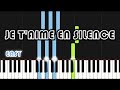 Imen es  je taime en silence  easy piano tutorial by synthly piano