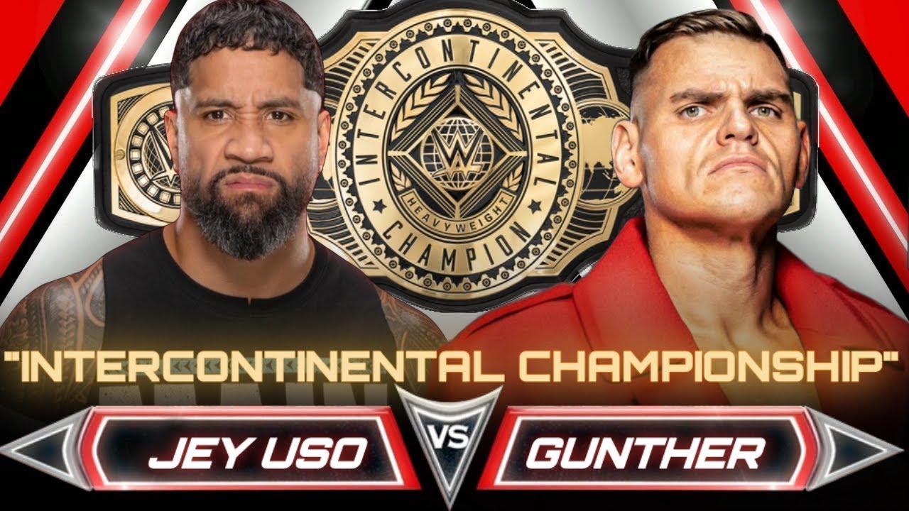Jey Uso Vs Gunther Intercontinental Championship Match WRESTLEMANIA 2024 YouTube