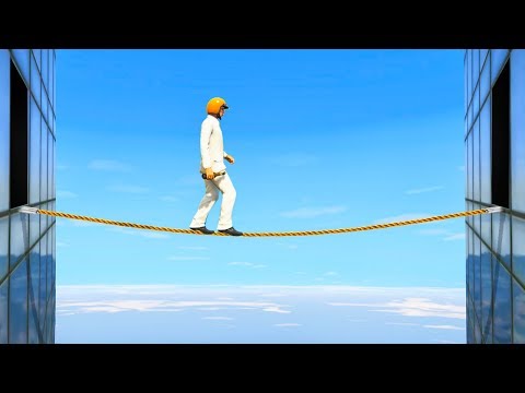 INTENSE MILE HIGH TIGHTROPE PARKOUR! (GTA 5 Races)