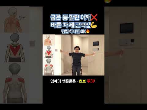 운동 자신 있는 어머님! 어깨·등 한번에 펴는 상급 덤벨운동!🔥#시니어운동#중년여성운동 #덤벨운동#등펴기운동