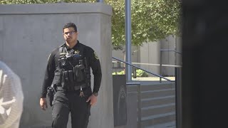 San Joaquin County courthouse was evacuated and the DA's office was on lockdown today